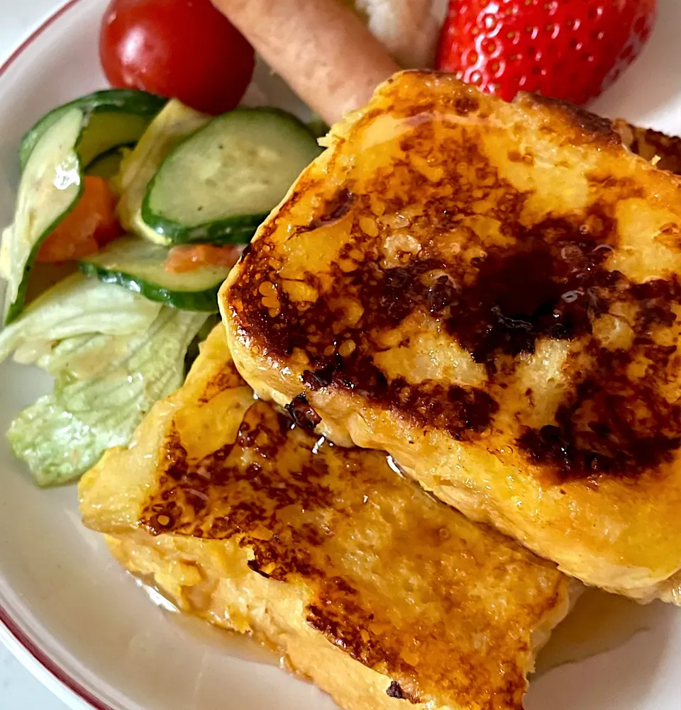 手作りパンのハニーフレンチトースト🍞🍯|DKさん