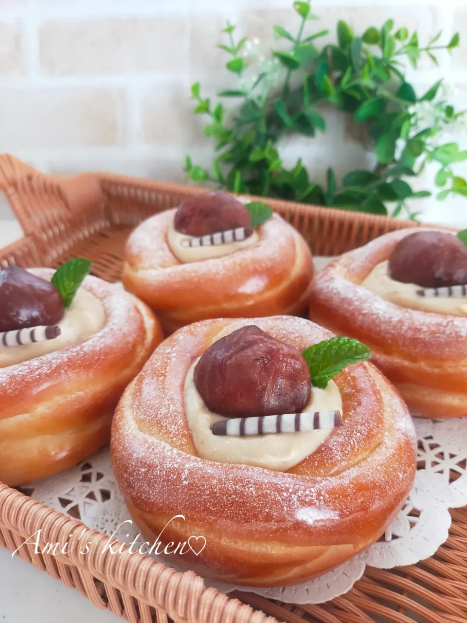 マロンカスタードのカップパン☺️🌰|あみさん