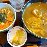 カレーうどんと小丼の卵丼| ATSUMIさん