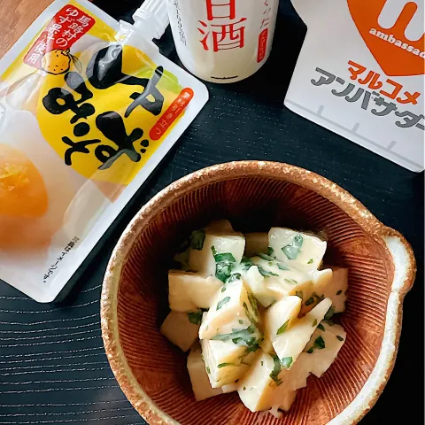 「馬路村のゆずみそ」を使ってみたSnapdishの料理・レシピ写真:たけのこの木の芽和え～ゆずみそ仕立て～