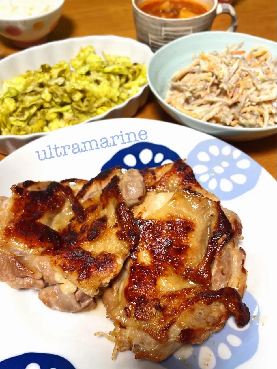 ＊グリルチキンとバジルソース♪＊|ultramarineさん