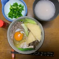 昼食　月見🌕狐🦊そば|ATさん