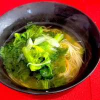 梅こんぶちゃでからし菜煮麺