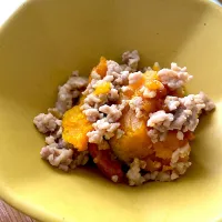 かぼちゃ煮  鶏そぼろあんかけ|ここここのかさん
