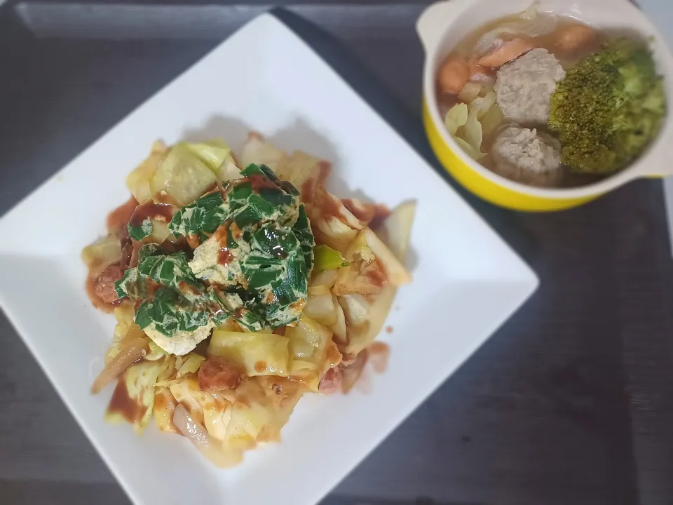 とにかく野菜が食べたい時のごはん😆✨|ぽんすけさん