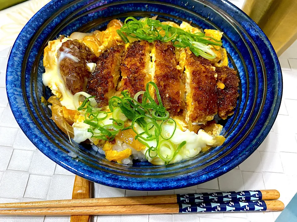 初めてのカツ丼　玉ねぎ多め|単身赴任のっちさん
