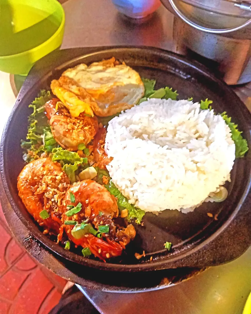 Stir Fried Shrimps w/ Garlic & Pepper + Crispy Fried Egg  🍤 🍳 🍚🤤|An'leeさん