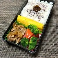 ⚾️部活弁当　牛肉と新玉ねぎの甘辛煮