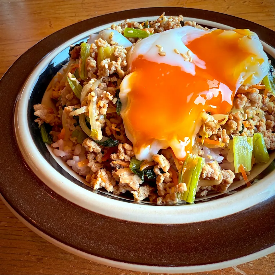 ビビンバそぼろ丼|はーさん