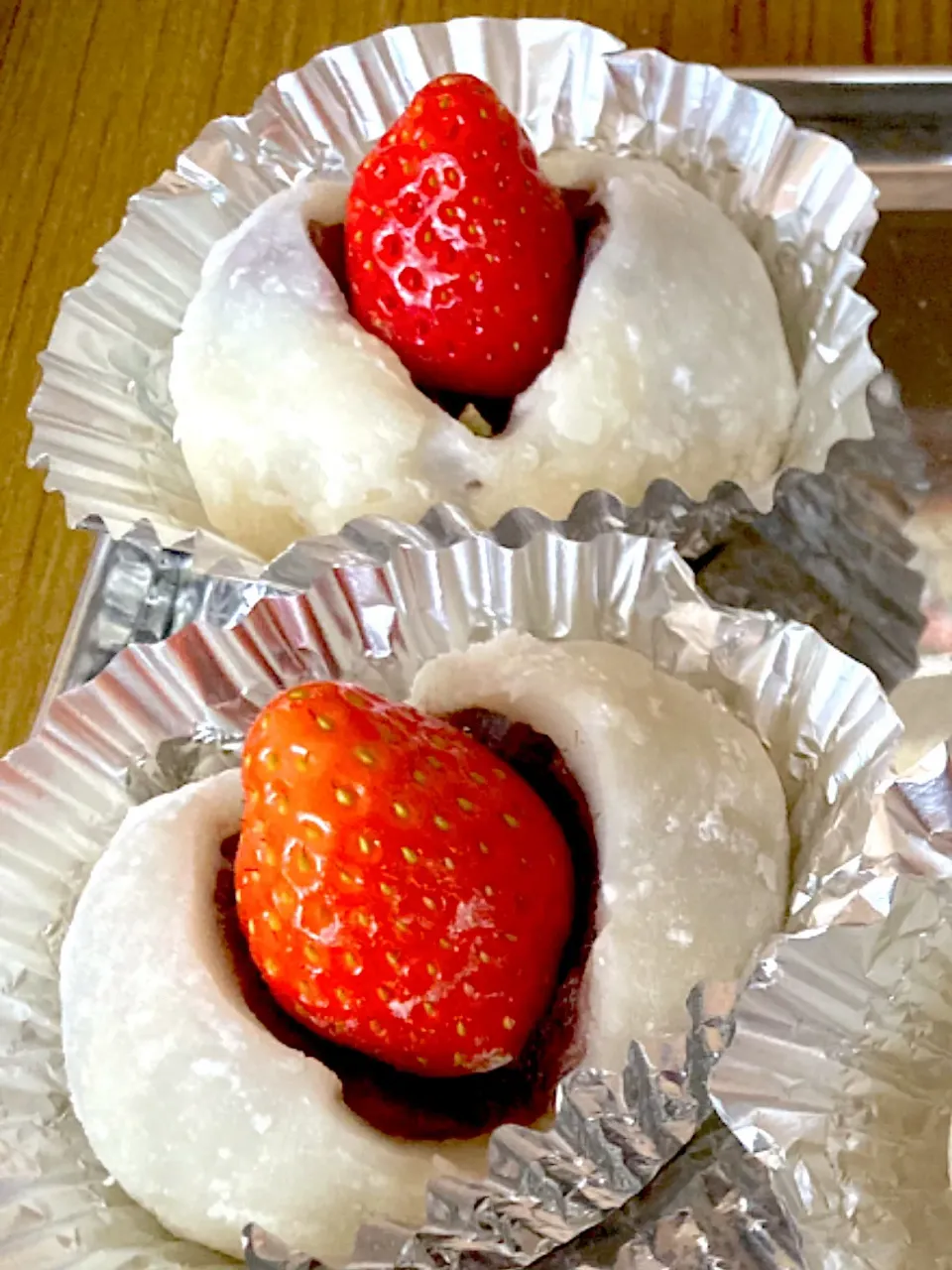 🍊🍒ユッキー🎂🍞🍲さんの料理 いちご大福|🍊🍒ユッキー🎂🍞🍲さん