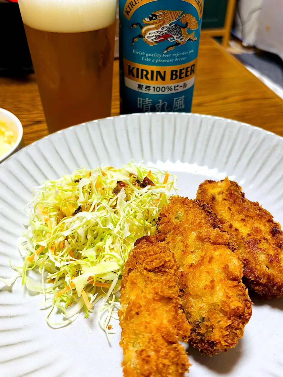 カキフライと晴れ風🦪🍺💕|ちはるさん