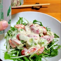 水菜＆アボカド＆ミニトマトのサラダ|Txあき嫁さん