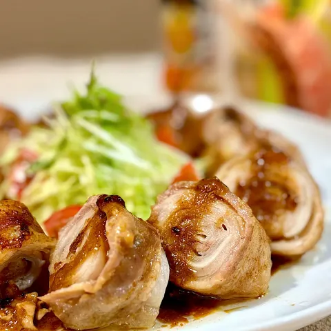 「液みそ　ど・みそ監修　濃厚みそ」を使ってみたSnapdishの料理・レシピ写真:豚肉と大根のぐるぐる巻き 味付けはど味噌と玉ねぎ糀