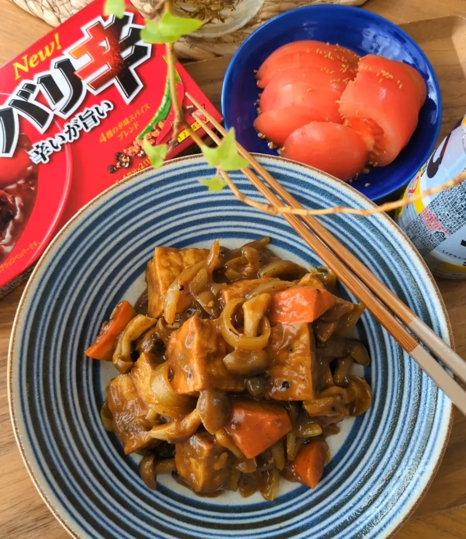 厚揚げｶﾚｰ煮|まりおさん