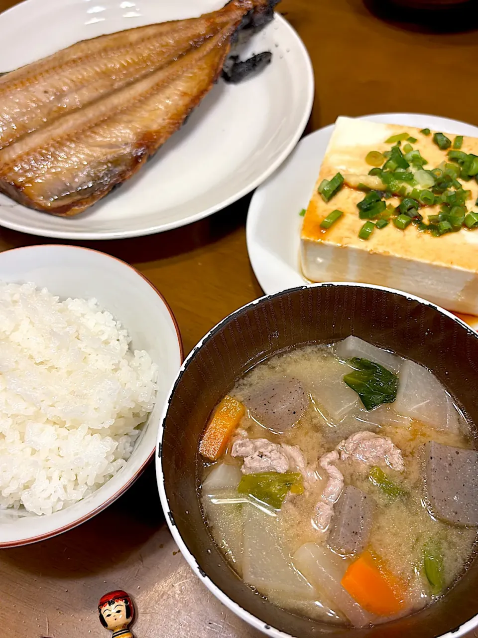ほっけの干物と豚汁の夕ご飯|masaさん