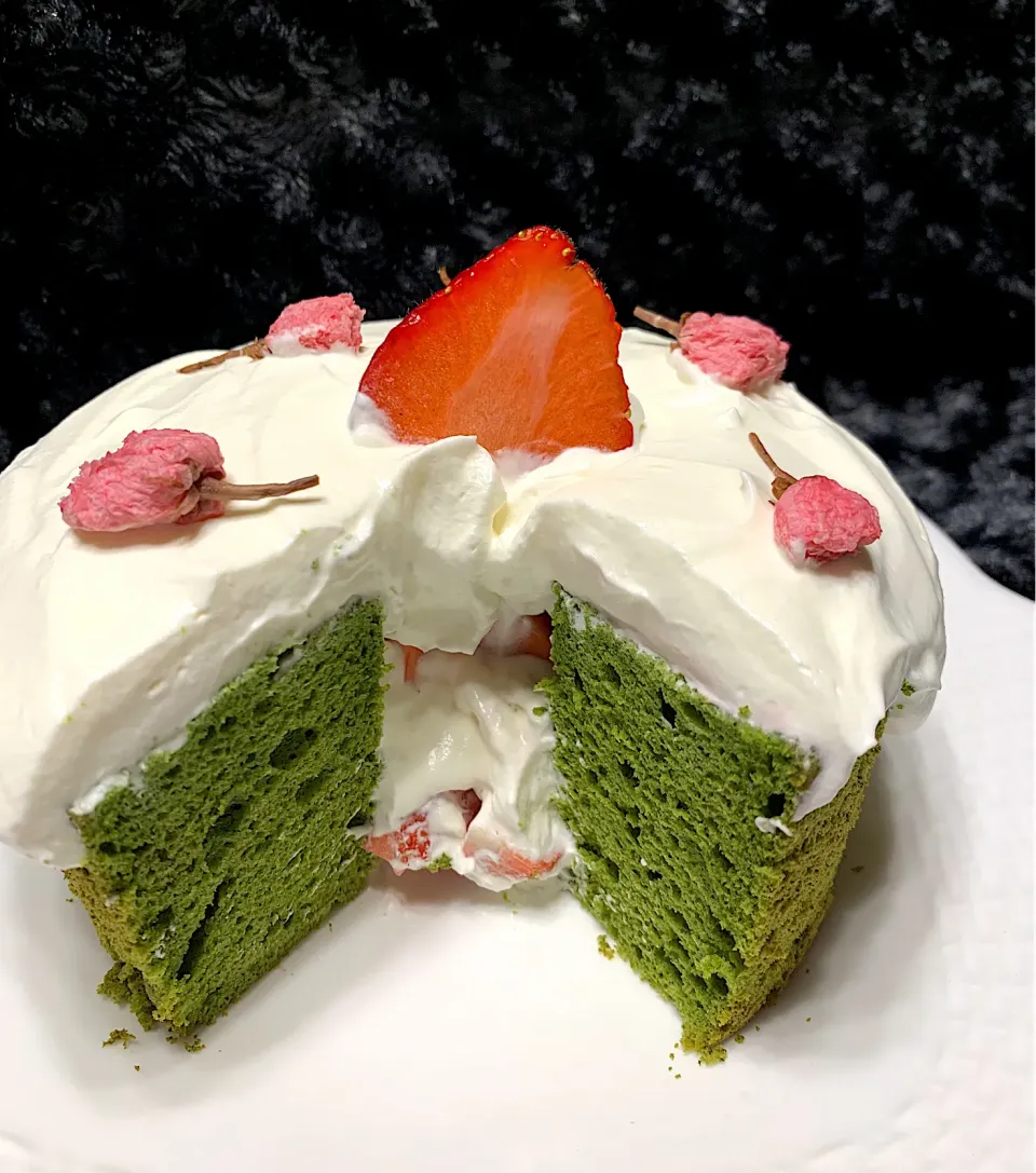 抹茶シフォンケーキ🍓|みっこちゃんさん