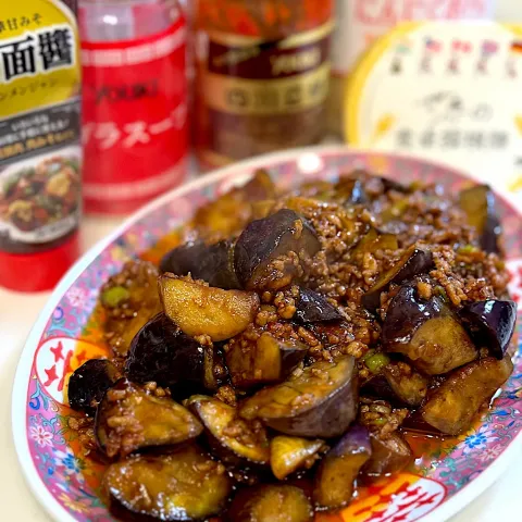 「甜面醤」を使ってみたSnapdishの料理・レシピ写真:『世界の食卓探検隊』麻婆茄子🍆