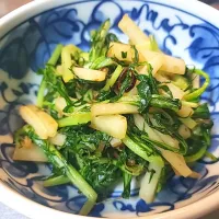 大根の皮と水菜の油炒め|hidetoさん