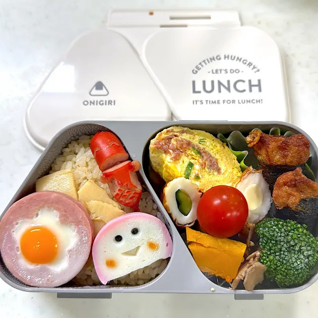 Snapdishの料理・レシピ写真:2025年3月24日　オレ弁当🍙｜うれし♡たのし♡新入生お弁当♡