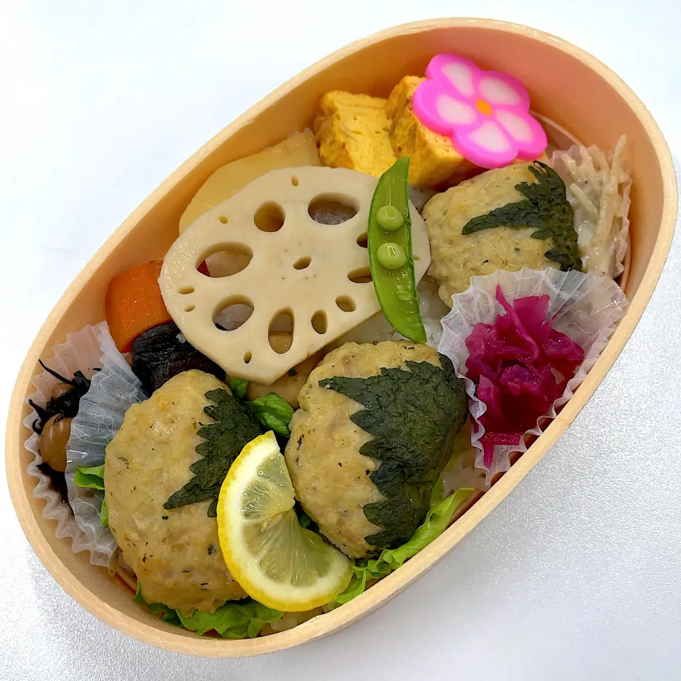大葉巻き鶏つくねハンバーグのわっぱ弁当|T. Wonderさん