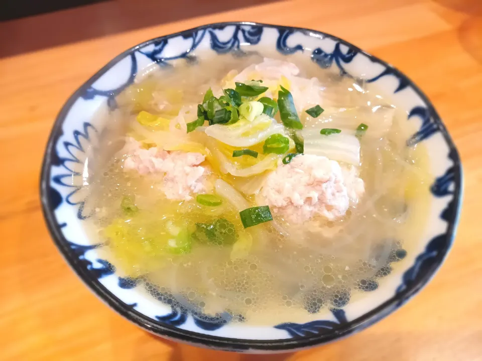【自作】鶏団子と白菜のさっぱりスープ春雨|Falco*さん