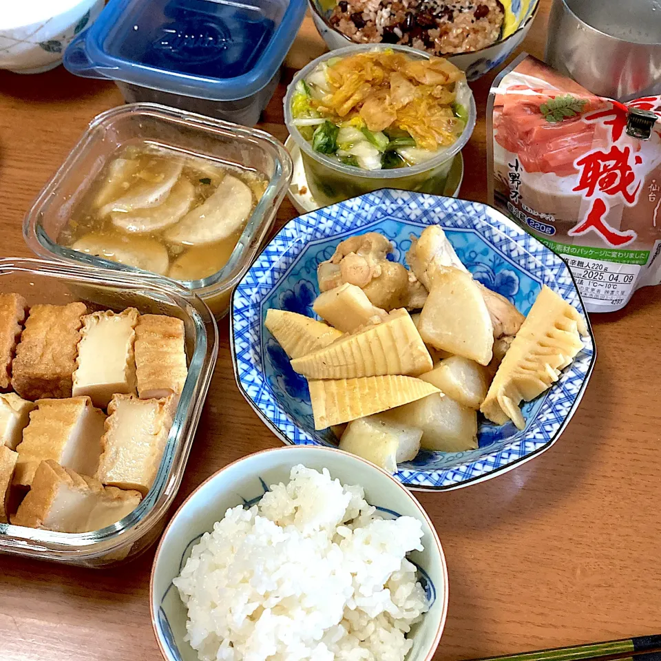 大根とたけのこの煮物|みんみんさん