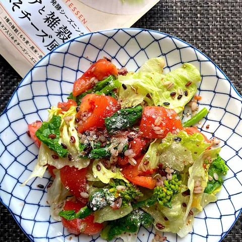 「キヌアと雑穀のみそチーズ風味」を使ってみたSnapdishの料理・レシピ写真:キアヌと雑穀のみそチーズ風味を使った春サラダ