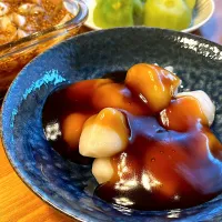 息子が作ったみたらし団子|おさかなさん