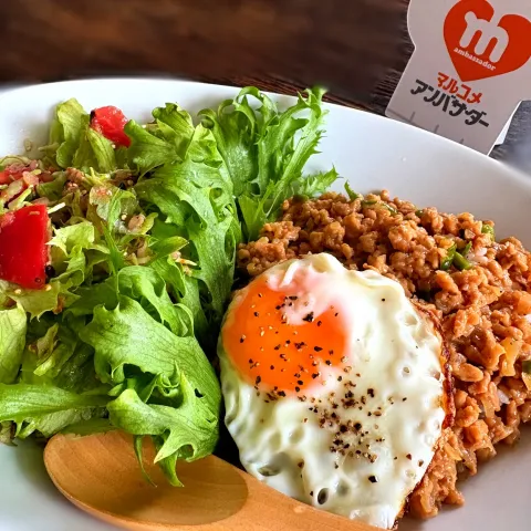 「大豆のお肉　ガパオライスの素」を使ってみたSnapdishの料理・レシピ写真:マルコメ新製品のコラボワンボウル