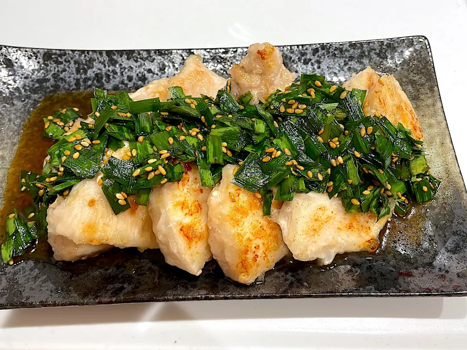 ニラだれチキン|ちぃさんさん