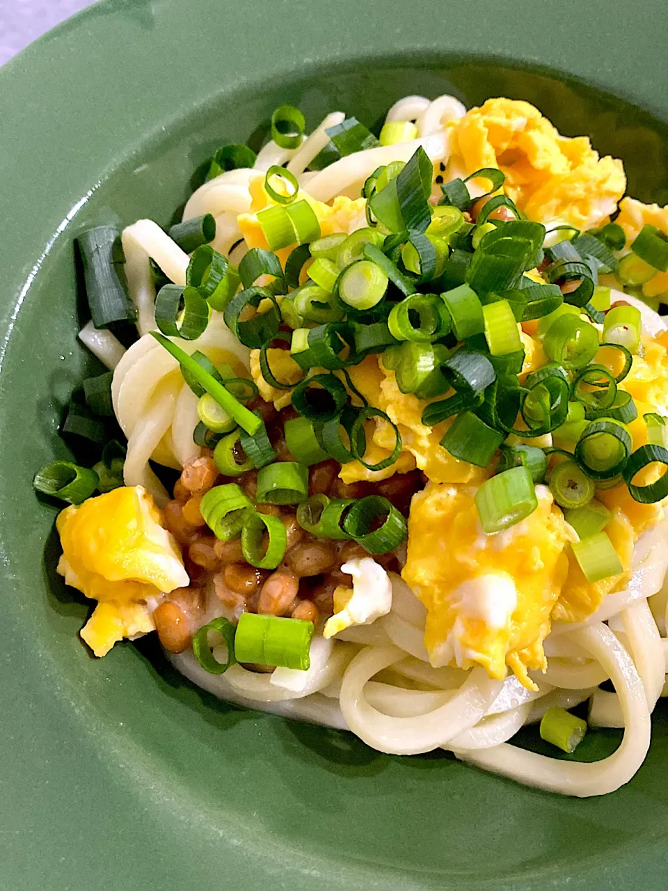 【２回目】アンチョビ納豆うどん|ここここのかさん
