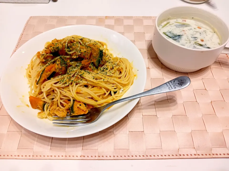 かぼちゃとツナのパスタ|さくらまるさん
