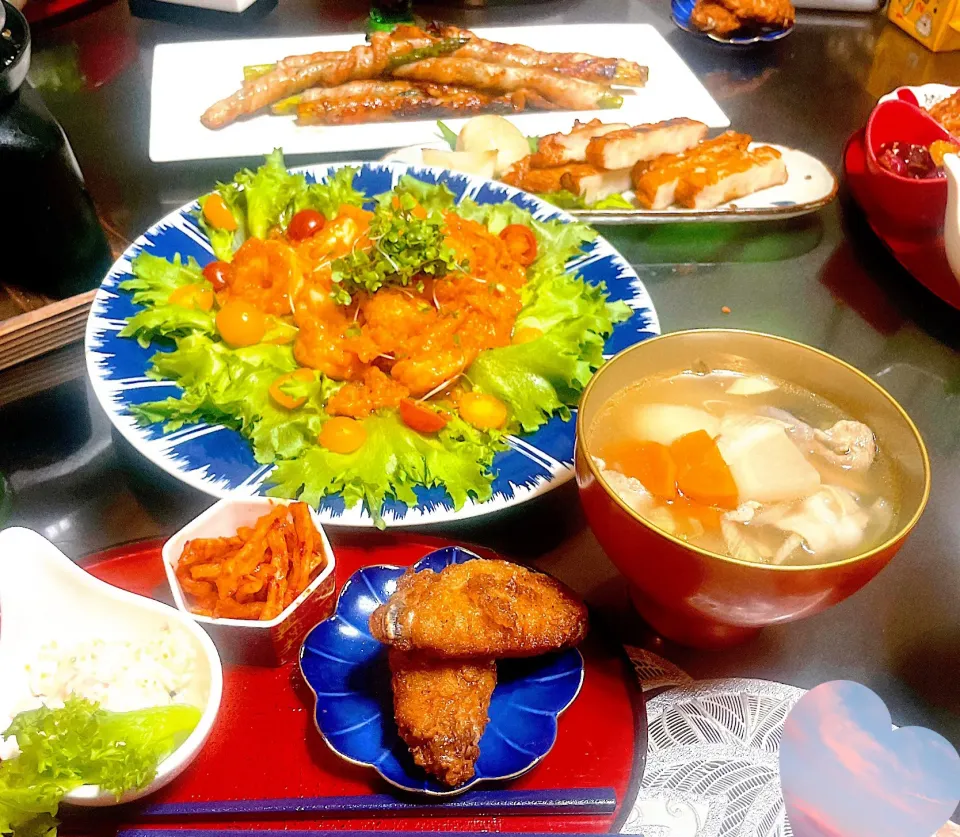 エビマヨとけんちん汁|Reikoさん