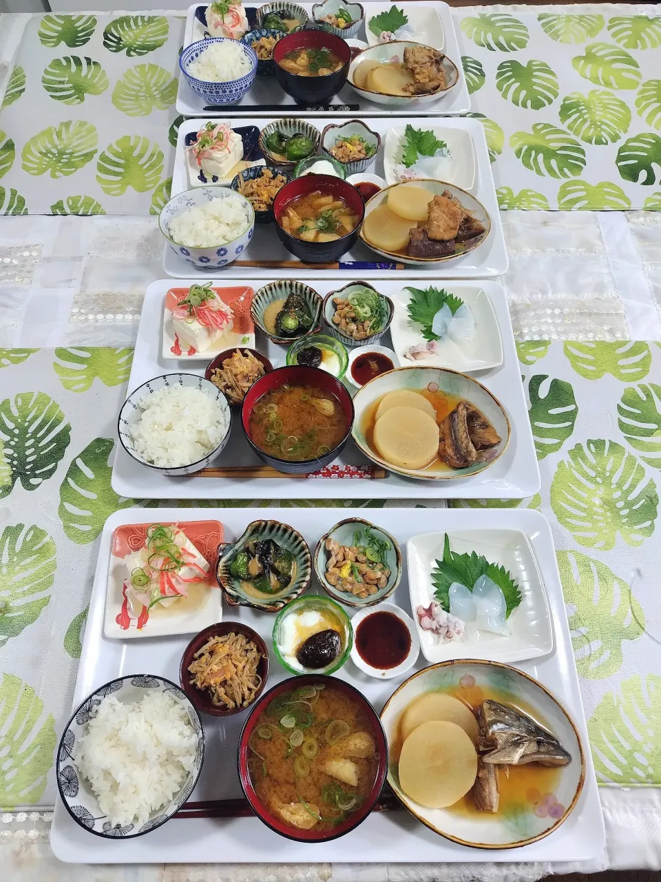 日曜日のお昼定食です✨ぶり大根作ってみました〜🥰|rikako♪。.:＊さん
