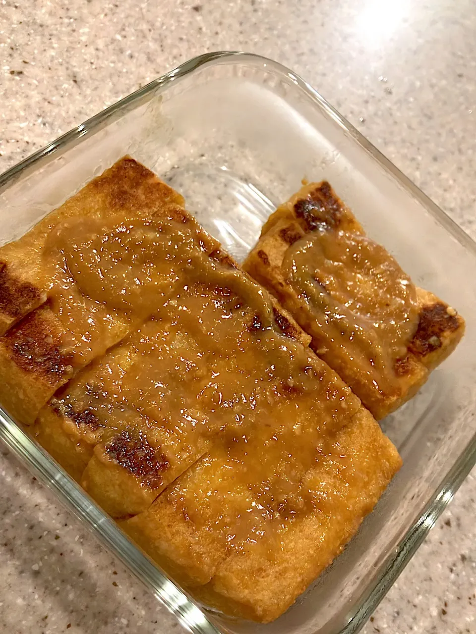 栃尾の油揚げを味噌焼きにしました|りん家のリアルな食卓記録さん