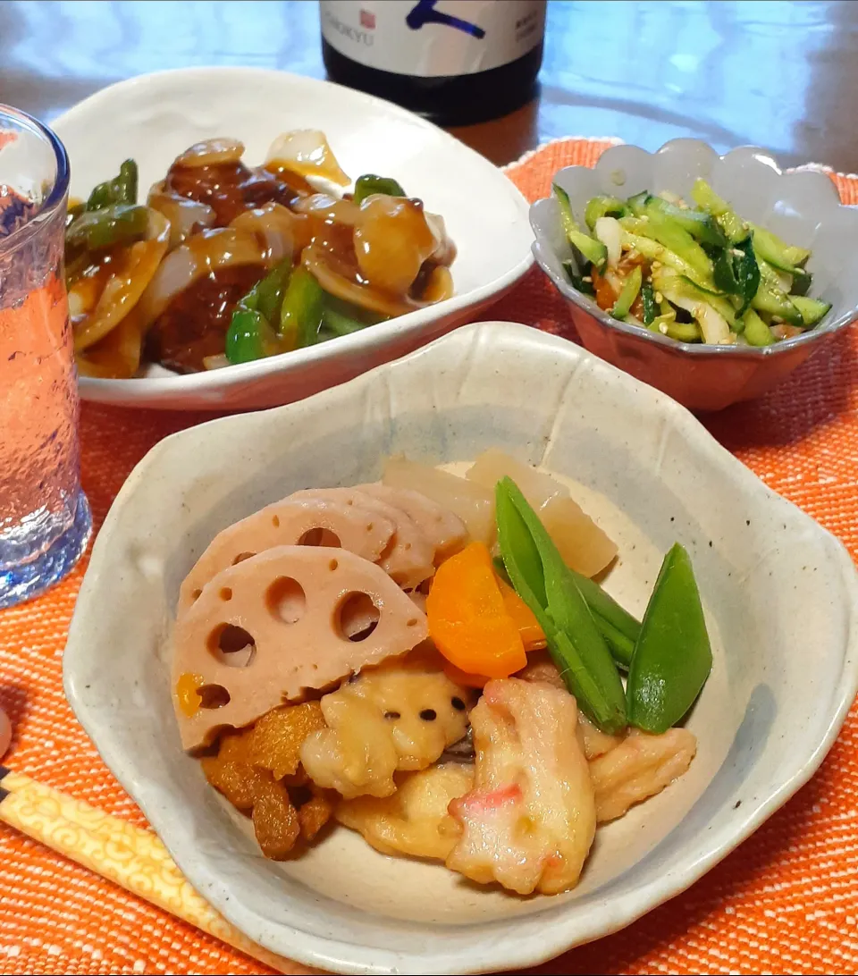 煮物・肉団子甘酢・酢の物|びせんさん