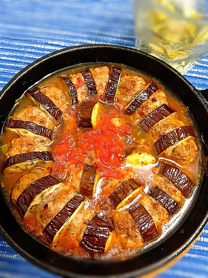 茄子とケバブ団子のオーブン煮？焼き？|setuさん