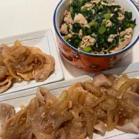 生姜焼き　豚こまと小松菜の混ぜご飯|cocopicocoさん