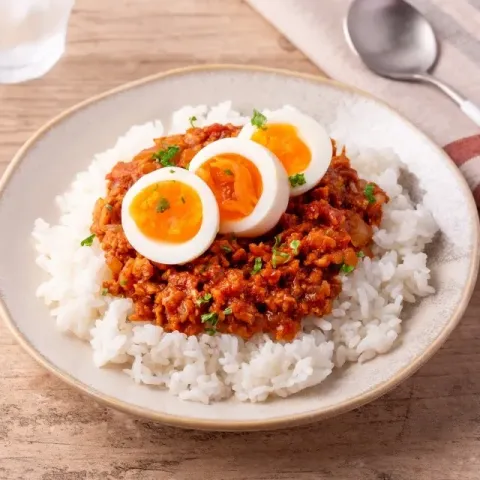 「ダイズラボ キーマカレー 甘口」を使ってみたSnapdishの料理・レシピ写真:トマトキーマカレー