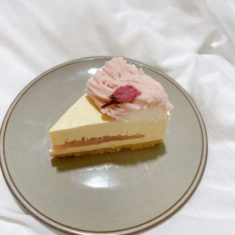 桜モンブランチーズケーキ|ちゃみこさん