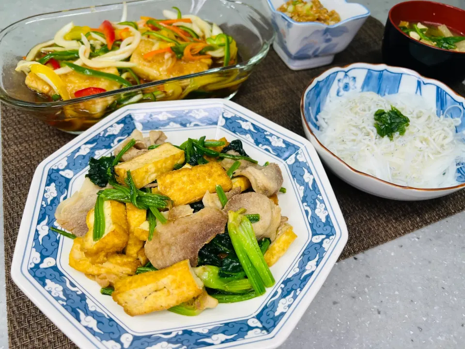 「厚揚げとほうれん草の炒め物」|バシュランさん