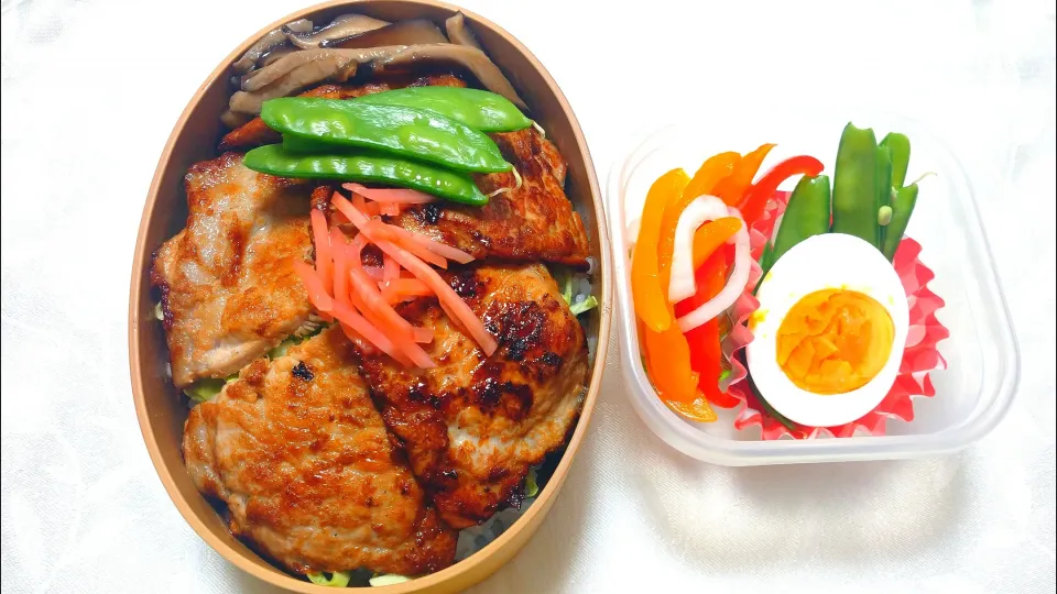 4/2のお弁当🍱
豚肉の生姜焼き弁当|卯月さん