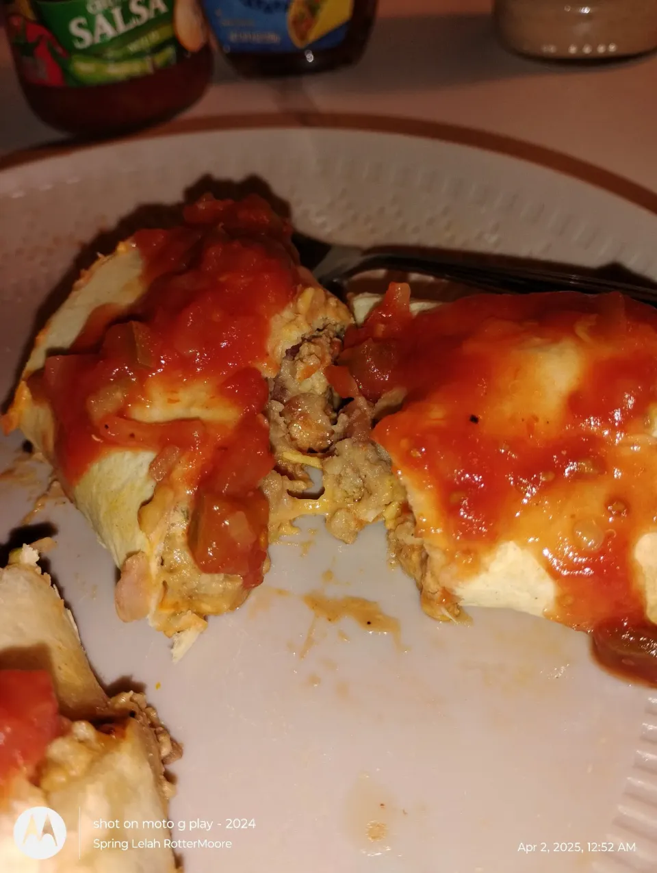 Beef and Bean Burrito with MexiRanch Sauce|Spring RotterMooreさん