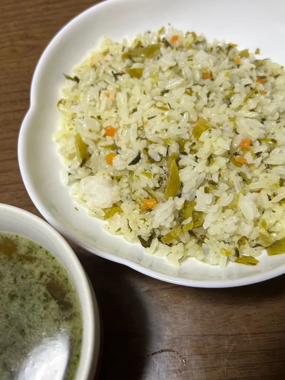 高菜ピラフと浜名湖のりスープ|Morito Kamiyaさん