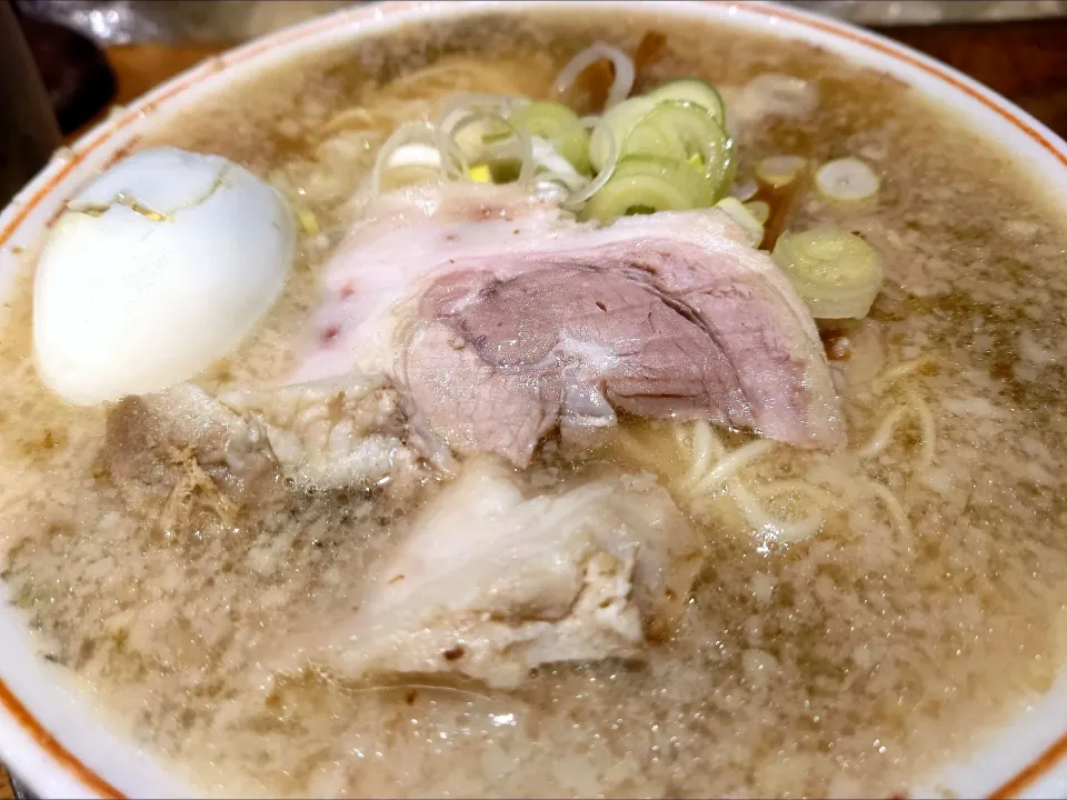 【4/20までの限定】 
渡なべ 
背脂チャッチャあっさり (1,100円)
＋固茹でたまご (100円)
＋大盛 (100円)
@高田馬場7分、西早稲田 
25091
〈醤49塩16噌󠄀10タ3昆5出3F3冷2〉|大脇さん