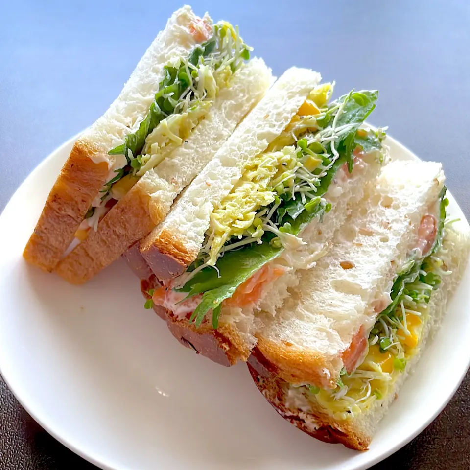 ライ麦食パンのサンドイッチ🥪|ハルカさん