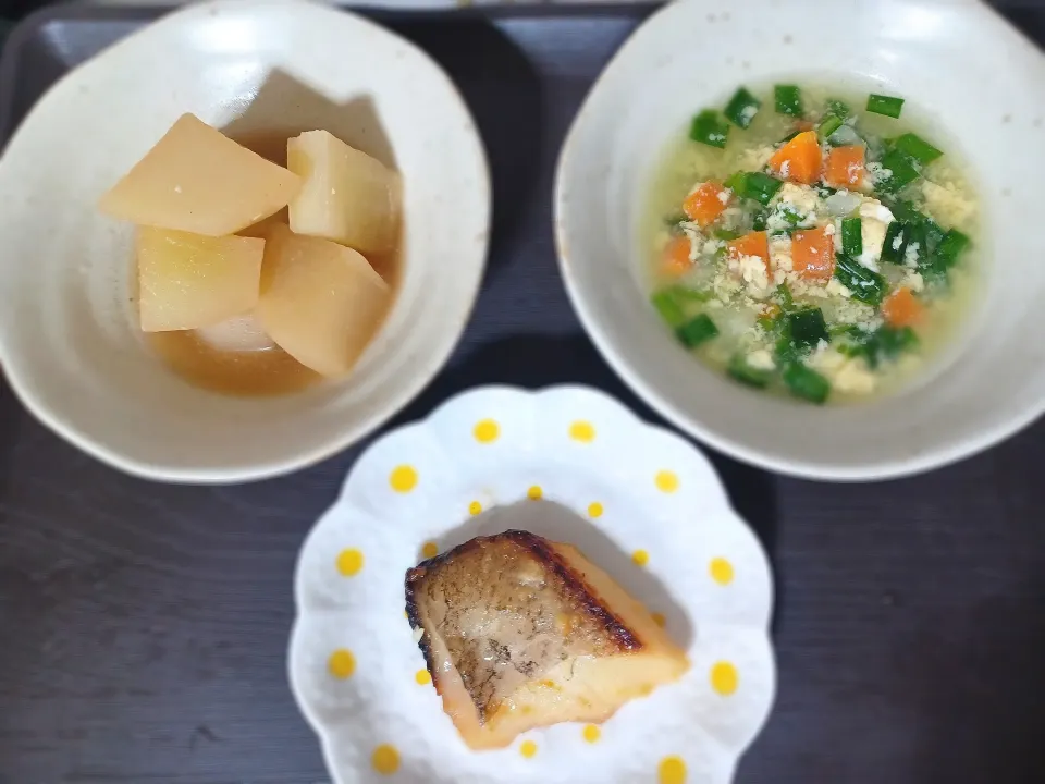 カレイの西京焼きでごはん😆✨|ぽんすけさん