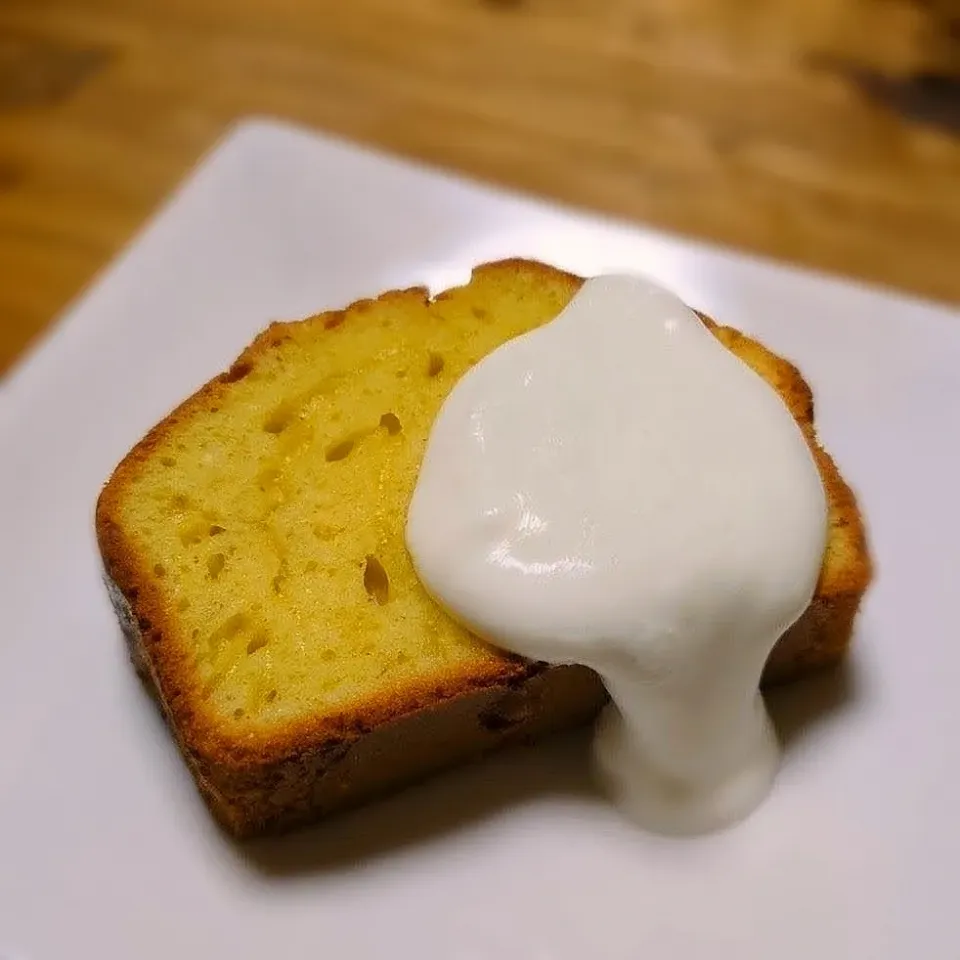 ヨーグルトのパウンドケーキ🐄🍼|森のごはん屋さんさん
