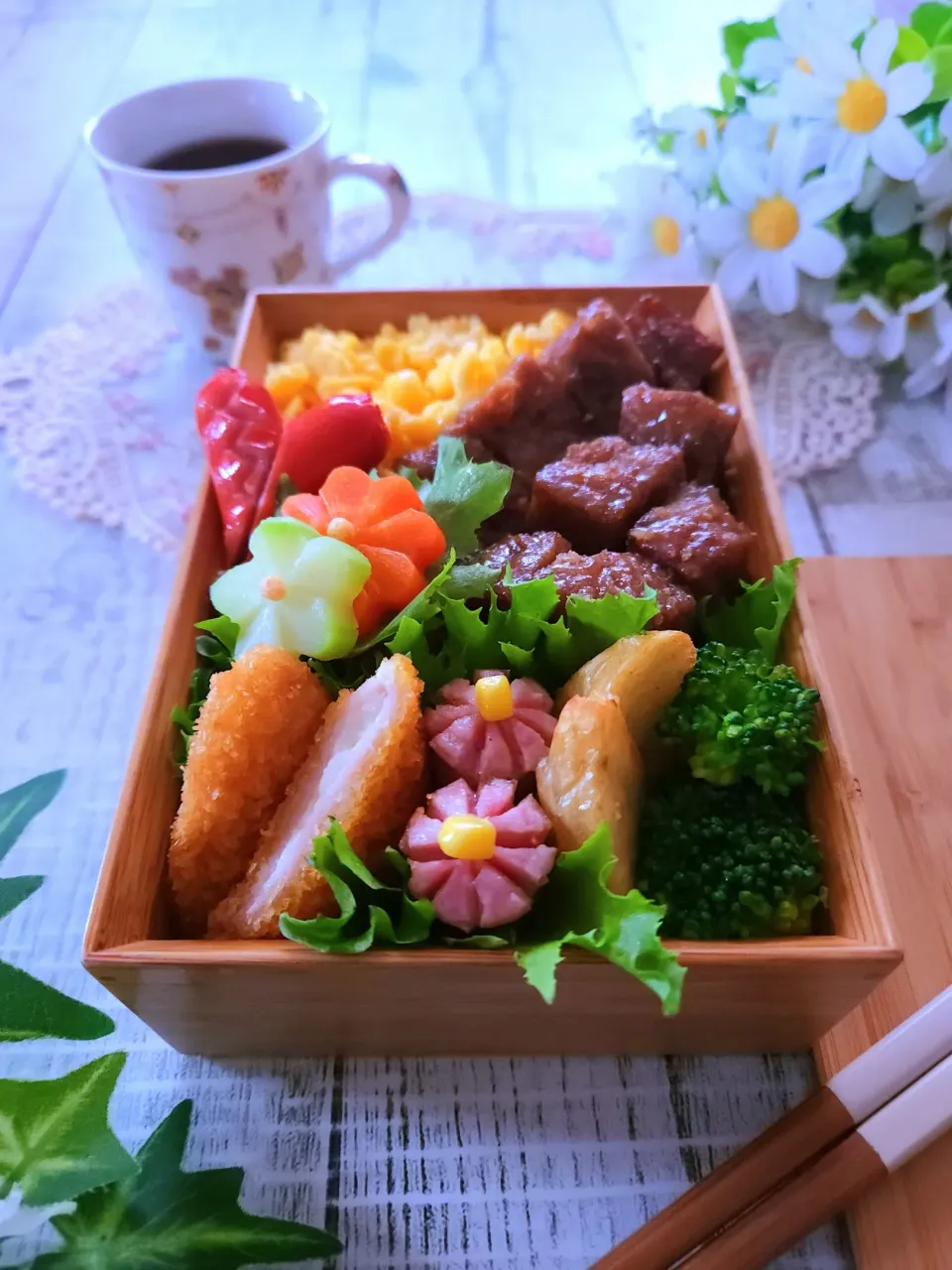 サイコロステーキ弁当|sugar beansさん