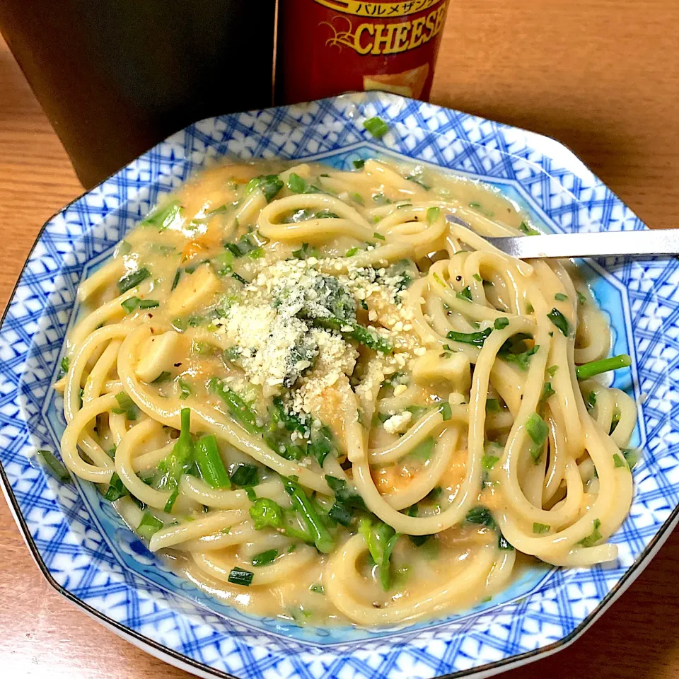 明太子クリームパスタ|みんみんさん